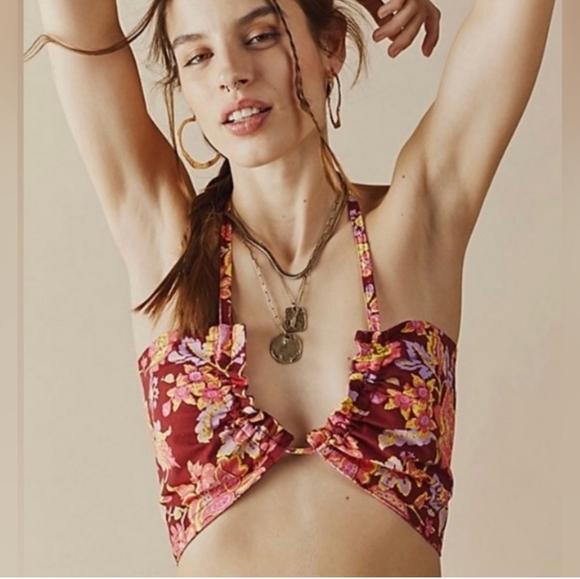 Free People Other - FREE PEOPLE Summer of Love Convertible  Bandeau in Wine